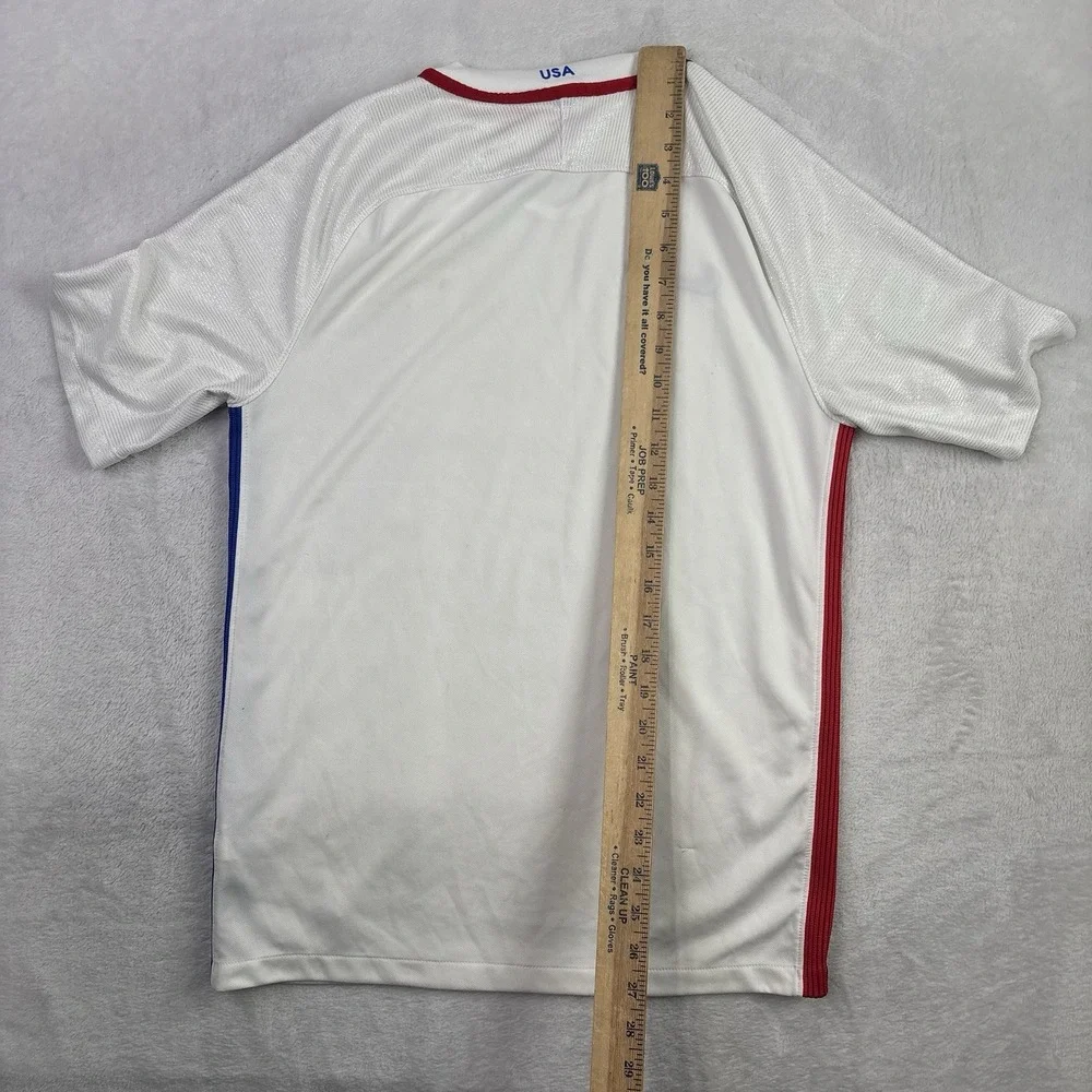Nike Dri-Fit Stadium USA 2016 White Soccer Jersey Olympic Men's Small Stains